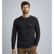 PME Legend - R-neck cotton indigo look knit